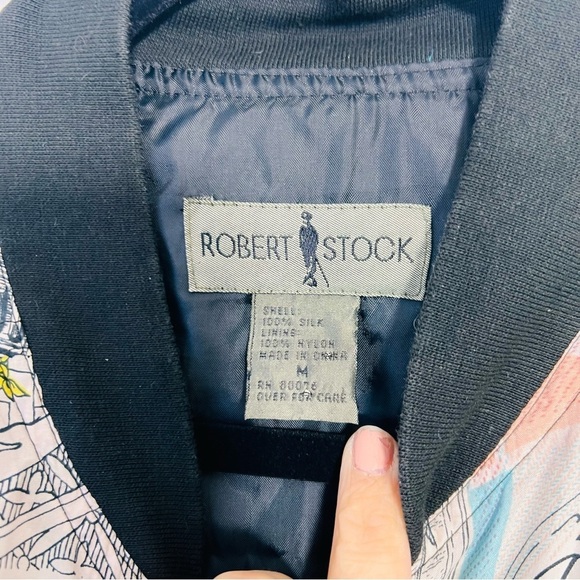 Vintage Silk Robert Stock Golf Retro Windbreaker Medium - Picture 6 of 10